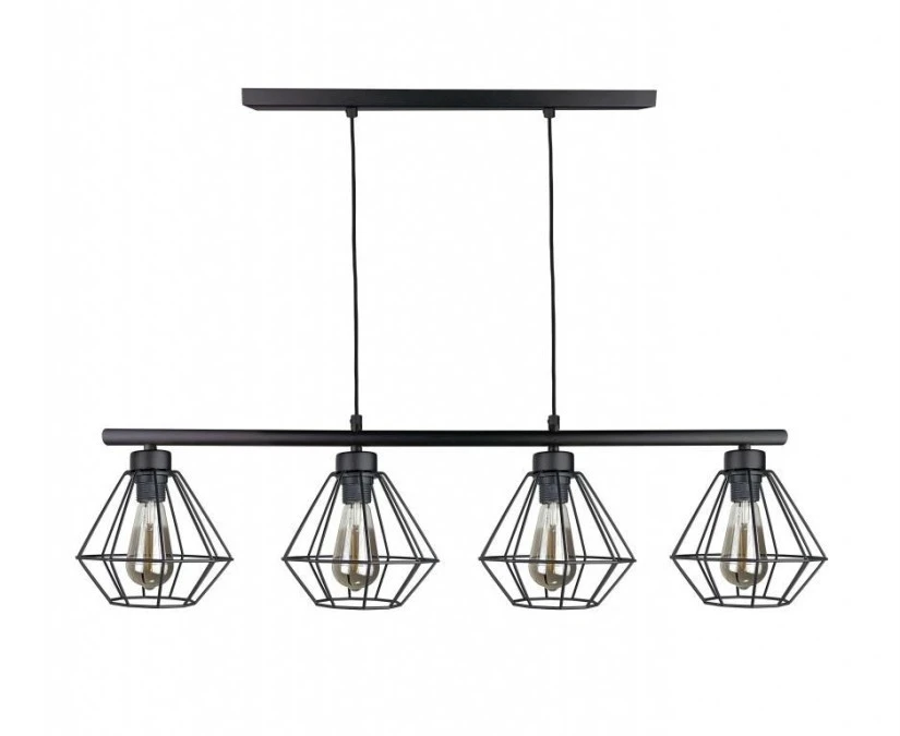 Lampa wisząca nowoczesna 4xE27 FEBRIS BLACK LONG