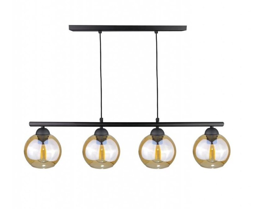 Lampa wisząca nowoczesna 4xE27 AMARUS BLACK LONG