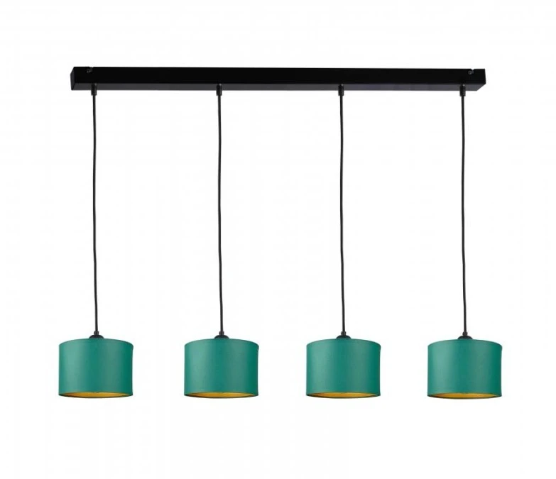Lampa wisząca nowoczesna abażur 4xE27 FLOW GREEN