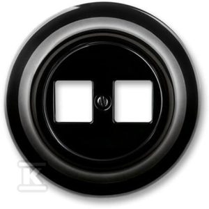 Gniazdo teleinformatyczne podwójne Decento czarny porcelana 5014K-C01018 N 2CHK291018C4301