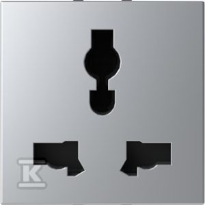 Gniazdo uniwersalne 2-modułowe Zenit srebrny N2239 PL 2CLA223900N1301