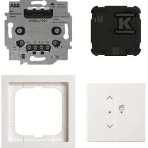 Komplet roletowy sensor 2-krotny, wkładka flex 64831 U, ramka i pokrywy, Future linear 84 biały studyjny 62731/UJ-84-WL-500, ABB-free@home flex WL 2CKA006200A0285