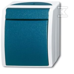 Wyłącznik kołyskowy 2-biegunowy stopień ochrony: IP44 Ocean szary/zielono niebieski 2601/2 W-53 2CKA001085A1605