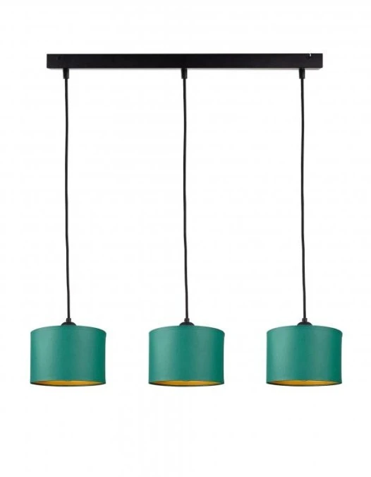 Lampa wisząca nowoczesna abażur 3xE27 FLOW GREEN