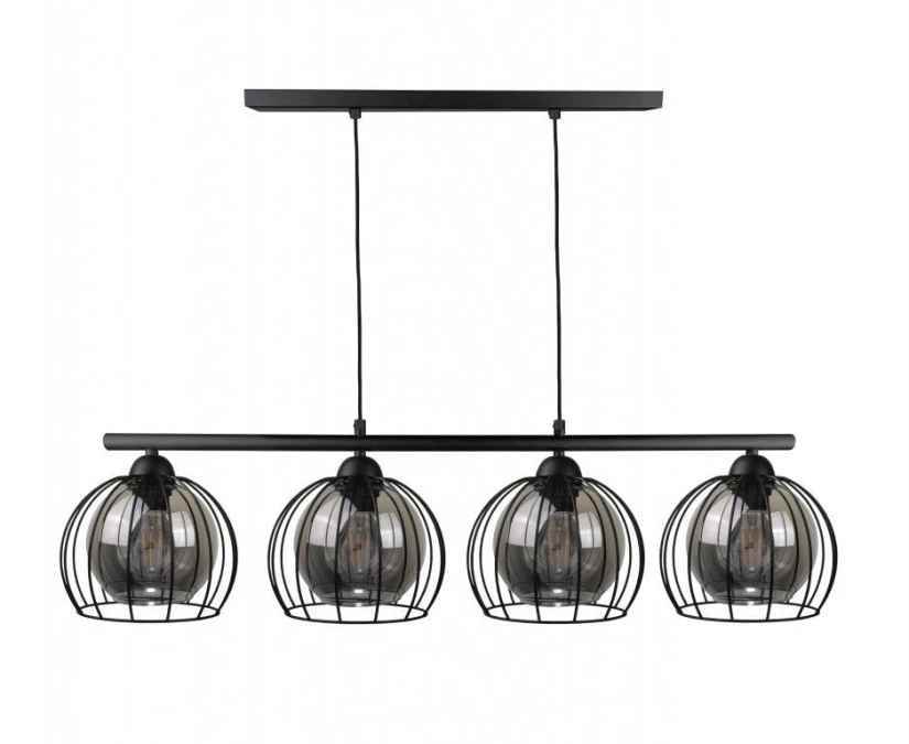 Lampa wisząca nowoczesna 4xE27 STIGMA BLACK LONG