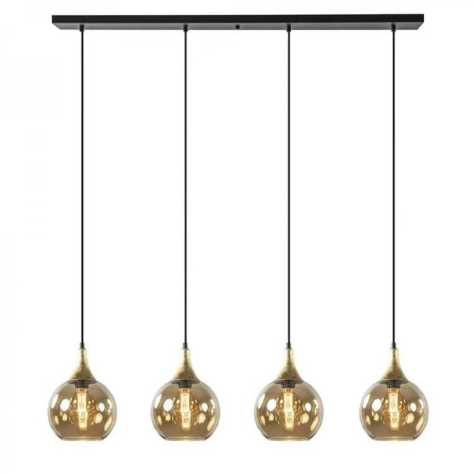 Lampa wisząca nowoczesna 4xE27 CALLISTO BLACK/GOLD