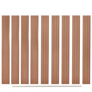 Ogrodzenie 9 Szt. Płot WPC 170×20,3 cm Brązowy 870883 Ogrodzenie 9 Szt. Płot WPC 170×20,3 cm Brązowy 870883