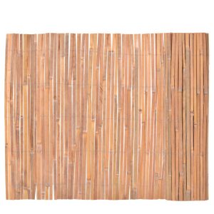 Ogrodzenie Brąz 100 x 400 cm Bambus vidaXL 496942 Ogrodzenie Brąz 100 x 400 cm Bambus vidaXL 496942