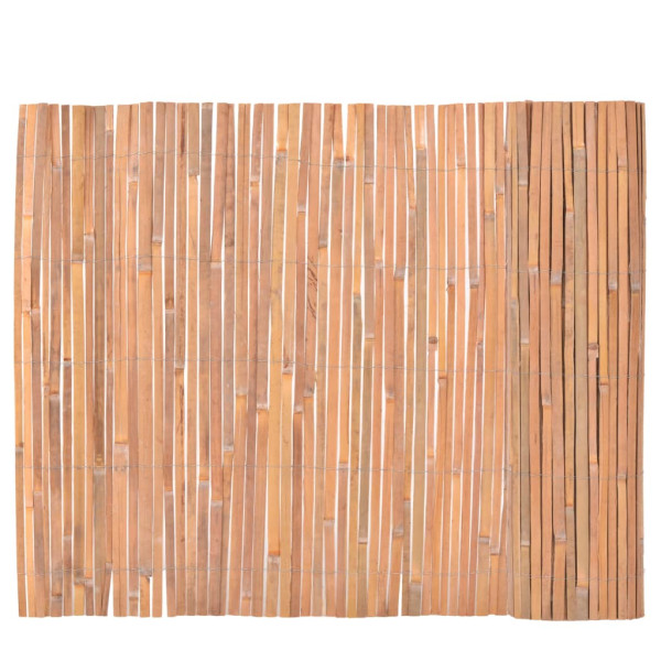 Ogrodzenie Brąz 100 x 400 cm Bambus vidaXL 496942
