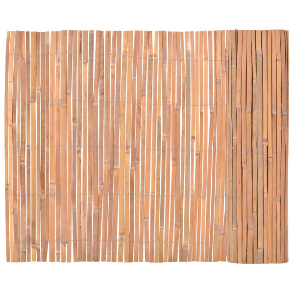 Ogrodzenie Brąz 100 x 600 cm Bambus vidaXL 496944