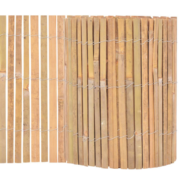 Ogrodzenie Brąz 30 x 1000 cm Bambus vidaXL 496943