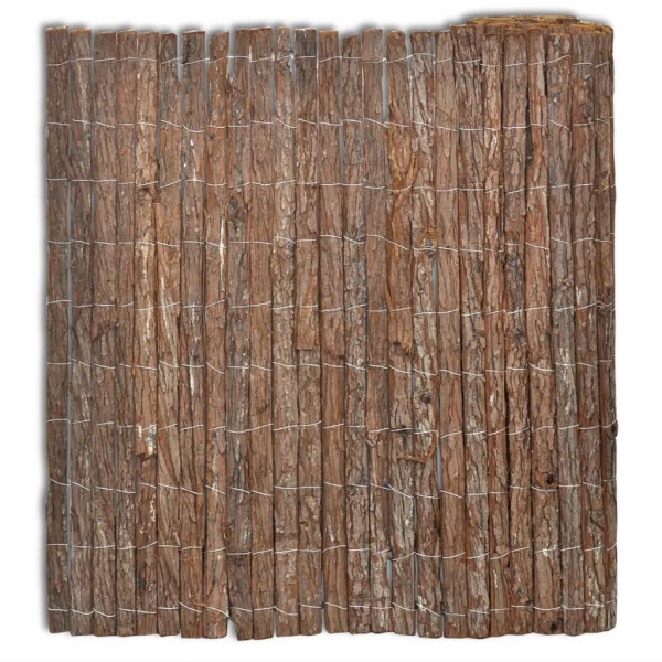 Ogrodzenie Płot Drewno 400x100 cm Brązowy 882255
