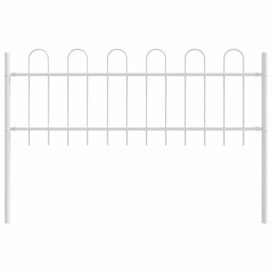 Ogrodzenie Płot Malowana Proszkowo Stal 1,7×0,6 m Biały 872261 Ogrodzenie Płot Malowana Proszkowo Stal 1,7×0,6 m Biały 872261