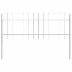 Ogrodzenie Płot Malowana Proszkowo Stal 1,7×0,6 m Biały 871854 Ogrodzenie Płot Malowana Proszkowo Stal 1,7×0,6 m Biały 871854