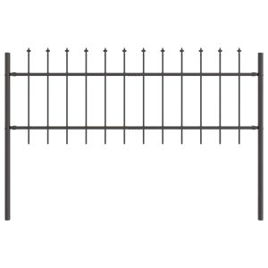 Ogrodzenie Płot Malowana Proszkowo Stal 1,7×0,6 m Szary 872110 Ogrodzenie Płot Malowana Proszkowo Stal 1,7×0,6 m Szary 872110