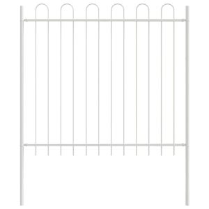Ogrodzenie Płot Malowana Proszkowo Stal 1,7×1,5 m Biały 872113 Ogrodzenie Płot Malowana Proszkowo Stal 1,7×1,5 m Biały 872113