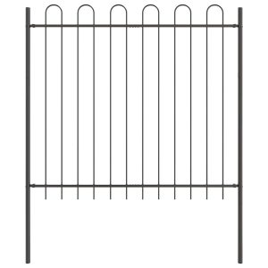 Ogrodzenie Płot Malowana Proszkowo Stal 1,7×1,5 m Szary 871833
