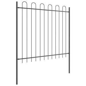Ogrodzenie Płot Malowana Proszkowo Stal 10,2×1,5 m Szary 871773