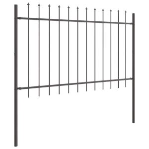 Ogrodzenie Płot Malowana Proszkowo Stal 15,3×1 m Szary 872180 Ogrodzenie Płot Malowana Proszkowo Stal 15,3×1 m Szary 872180