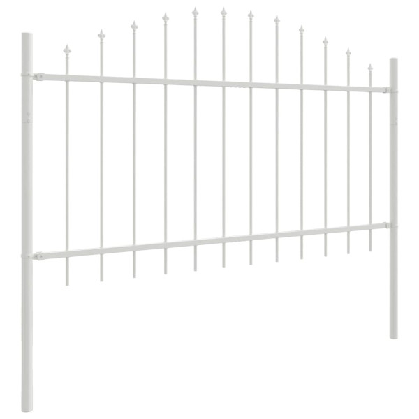 Ogrodzenie Płot Malowana Proszkowo Stal 170x140 cm Biały 871011