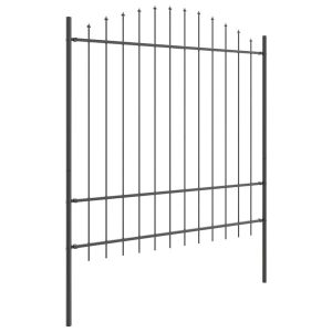 Ogrodzenie Płot Malowana Proszkowo Stal 170×215 cm Szary 871088 Ogrodzenie Płot Malowana Proszkowo Stal 170×215 cm Szary 871088