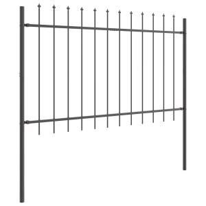 Ogrodzenie Płot Malowana Proszkowo Stal 5,1×1,2 m Szary 872101 Ogrodzenie Płot Malowana Proszkowo Stal 5,1×1,2 m Szary 872101