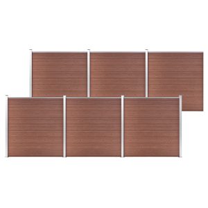 Ogrodzenie Płot WPC 1045×186 cm Brązowy 870579 Ogrodzenie Płot WPC 1045×186 cm Brązowy 870579
