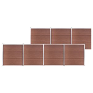 Ogrodzenie Płot WPC 1218×186 cm Brązowy 870638 Ogrodzenie Płot WPC 1218×186 cm Brązowy 870638