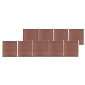 Ogrodzenie Płot WPC 1564×186 cm Brązowy 870616 Ogrodzenie Płot WPC 1564×186 cm Brązowy 870616