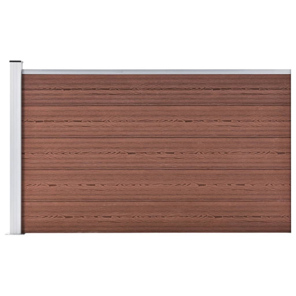 Ogrodzenie Płot WPC 175x105 cm Brązowy 871048