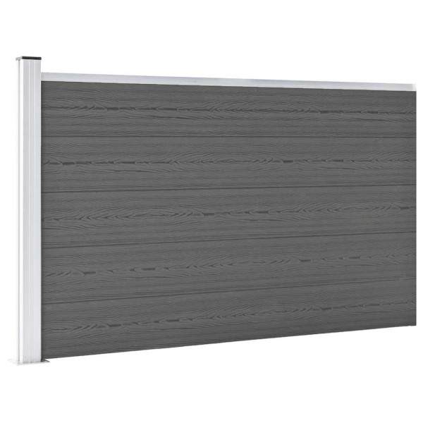 Ogrodzenie Płot WPC 175x105 cm Szary 871103