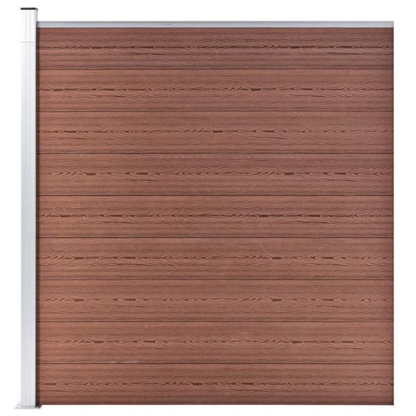 Ogrodzenie Płot WPC 175x186 cm Brązowy 870583