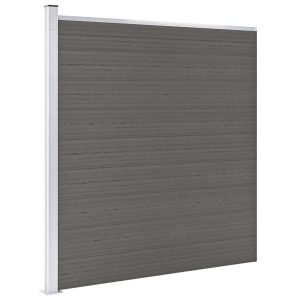 Ogrodzenie Płot WPC 175×186 cm Szary 870629 Ogrodzenie Płot WPC 175×186 cm Szary 870629