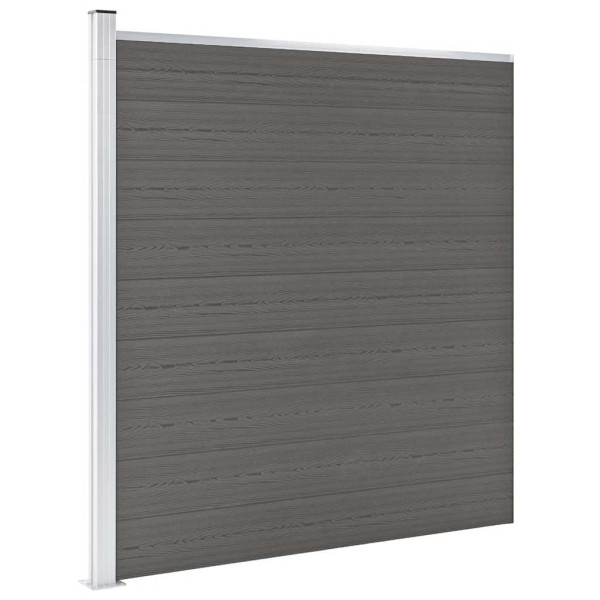Ogrodzenie Płot WPC 175x186 cm Szary 870629