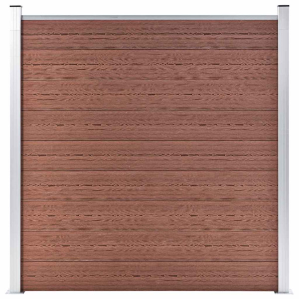 Ogrodzenie Płot WPC 180x186 cm Brązowy 870627