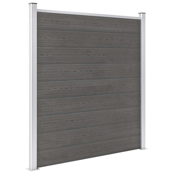 Ogrodzenie Płot WPC 180x186 cm Szary 870592