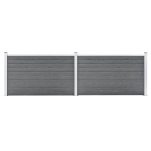 Ogrodzenie Płot WPC 353×106 cm Szary 870965 Ogrodzenie Płot WPC 353×106 cm Szary 870965