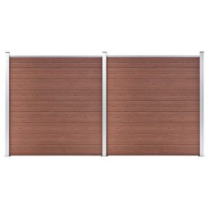 Ogrodzenie Płot WPC 353×186 cm Brązowy 870584 Ogrodzenie Płot WPC 353×186 cm Brązowy 870584