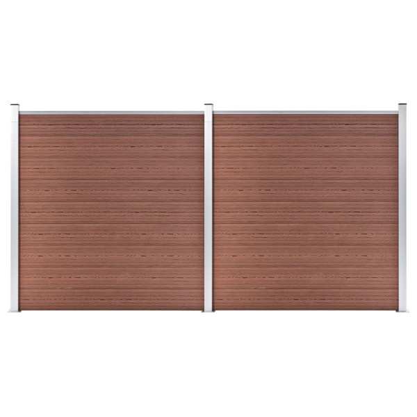 Ogrodzenie Płot WPC 353x186 cm Brązowy 870584