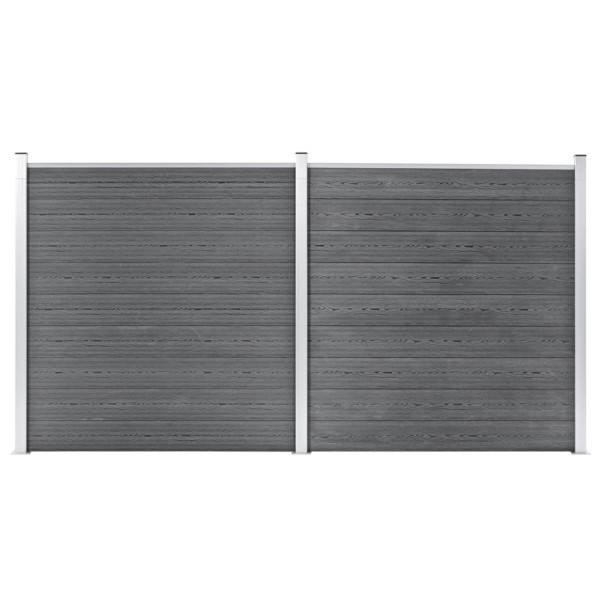 Ogrodzenie Płot WPC 353x186 cm Szary 870577