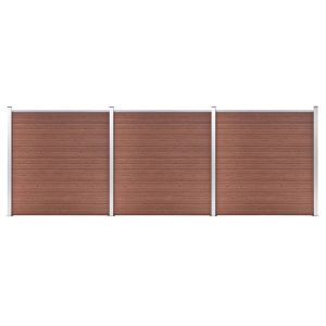 Ogrodzenie Płot WPC 526×186 cm Brązowy 870585 Ogrodzenie Płot WPC 526×186 cm Brązowy 870585