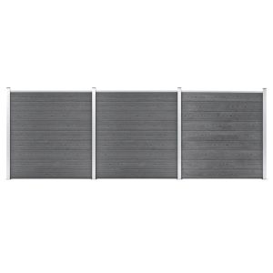 Ogrodzenie Płot WPC 526×186 cm Szary 870612 Ogrodzenie Płot WPC 526×186 cm Szary 870612