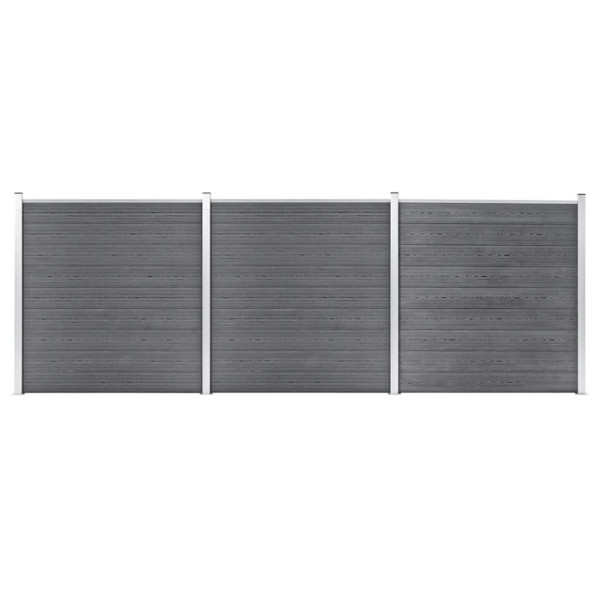 Ogrodzenie Płot WPC 526x186 cm Szary 870612