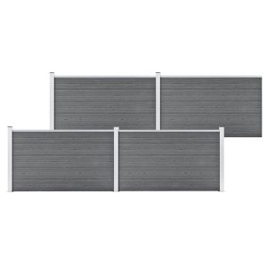 Ogrodzenie Płot WPC 699×106 cm Szary 871034 Ogrodzenie Płot WPC 699×106 cm Szary 871034