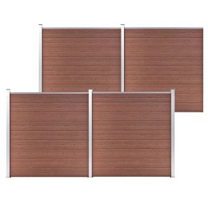 Ogrodzenie Płot WPC 699×186 cm Brązowy 870625 Ogrodzenie Płot WPC 699×186 cm Brązowy 870625