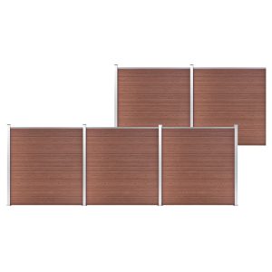 Ogrodzenie Płot WPC 872×186 cm Brązowy 870572 Ogrodzenie Płot WPC 872×186 cm Brązowy 870572