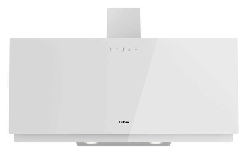 Okap przyścienny TEKA 90cm DVN 97050 TTC WH inox, białe szkło 965811