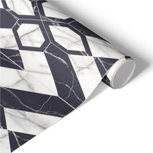 Okleina na meble Czarno-biała geometria 65×130 Folia samoprzylepna 1028920 Okleina na meble Czarno-biała geometria 65×130 Folia samoprzylepna 1028920