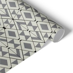 Okleina na meble Szaro-czarna geometria 75×150 Folia samoprzylepna 1028553 Okleina na meble Szaro-czarna geometria 75×150 Folia samoprzylepna 1028553