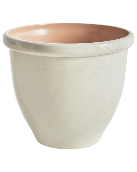 Okrągła doniczka ⌀ 49 cm ogrodowa jasnobeżowa 483779